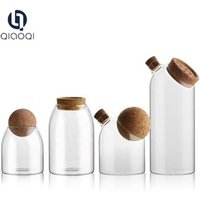 Handmade Glass Jar Cork Lid Kitchen Storage