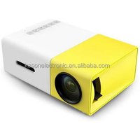 2years warranty YG300 LED Portable Projector 500LM 3.5mm Audio 320x240 Pixel HD MI USB Mini YG-300 Home Media Player