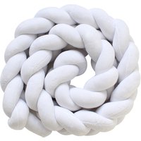 Best Sale 2 Meters Baby Crib Bumper Knotted Braided Plush Protector For Newborns