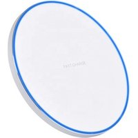 LOGO Custom Desktop 10W Slim Fast Wireless Charging Aluminum Alloy Phone Charger Pad for Apple iphone Samsung Huawei Zte