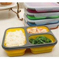 3 Compartment Foldable Silicone Lunch Box