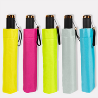 5 colors Custom LOGO Print Compact Travel Automatic Fold Umbrella Folding Umbrella