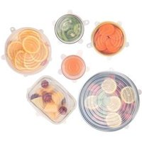 6 Pack Silicone Stretch Bowl Cover Lid For Food Storage