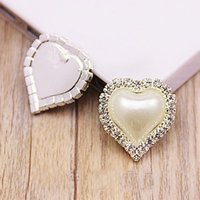 NEW 22*20mm pearl rhinestone buttons for flower center embellishment or hair bow craft DIY