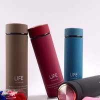 Double Wall Vacuum Insulated Outdoor Sports Thermal Insulation Stainless Steel Water Bottle With Lid Thermos Cup