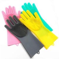 Multipurpose Swirl Grip Silicone Gloves Kitchen & Laundry
