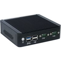 cheap Intel J1900 quad core mini pc dual lan 2 COM 4 USB win7 smart box fanless computer with free shipping