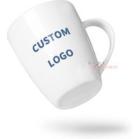 Good Quality Promotional Ceramic Mug Custom Logo Decal Print New Bone China 8oz 11oz 12oz 16oz Porcelain Coffee Mug Small MOQ