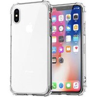 For iPhone 7/8 X XS Max case transparent, slim grip bumper raised corner back phone cover for iphone xr shockproof case