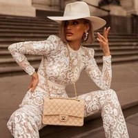 Womens Long Sleeve Jumpsuit Trousers Fashionable Femme Jumpsuit