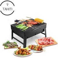 Outdoor camping small portable Folding charcoal barbecue picnic mini bbq grill