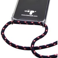 For iPhone XS MAX Clear TPU Handmade Necklace Chain Mobile Phone Case with Strap