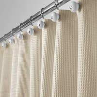 QJMAX Hotel Quality Waffle Weave Shower Curtain