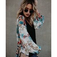 Chiffon Floral Kimono Cardigan