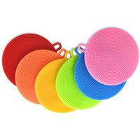 Multipurpose Anti balterial Washing Dish Pot Veggies Fruit Non-Stick Pan Cleaning Kitchen Brush Scrubber Silicone Dish Sponge