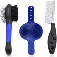 2019 New Arrival 3 in 1 pet bathing/shower grooming wash tool kit/lice comb massage brush for dog and cat