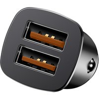 Baseus Square metal A+A 30W Dual USB QC3.0 Quick Car Phone Charger For iPhone