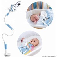 Eco-friendly Long arm gooseneck flexible baby monitor stand, universal baby camera clamp monitor phone holder for cot