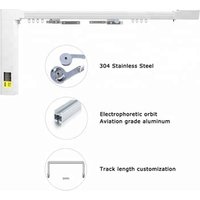 Tuya APP Wireless WIFI Controlled Electric Curtain Motor and Aerospace Grade Aluminum Track / Support Alexa and Google Home