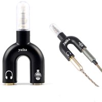3.5mm U Shape Earphone Adapter Male To Dual Female Share Distributor Stereo Audio Output Microphone Input Headphone Splitter