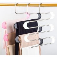 S Type Foldable 5 Layer Metal Hangers Trousers Accessories