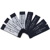 High density custom logo suit clothing woven label for garment