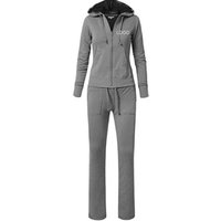 Slim Fit Tracksuit Zip Up Hooded Jacket & Matching Trousers