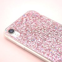 Luxury Crystal Shining Glitter Soft TPU Mobile Phone Casing for iPhone 7/8, Shiny Bling Phone Case for iPhone X XS Max