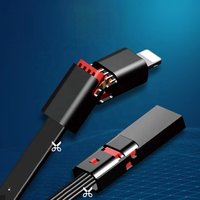 Upgrads 2m Double End Repair Recycling Renewable USB Charging Cable for iPhone Micro USB & USB C for Android Repairable cable