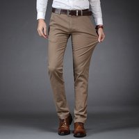 Large Stretch Straight Casual Trousers