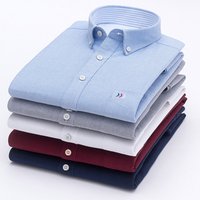 Wrinkle Free Oxford Slim Fit Long Sleeve Shirt