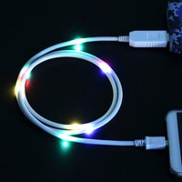Fashionable LED Voice control micro usb cable charging cord 5V2.1A for iphone cable charging usb data cable