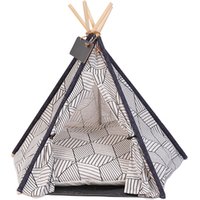 Wholesale OEM Pet Supplies Rhombus Printed Pet Tent Dog Teepee Cat House