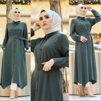 2019 fashion muslim Cardigan Blouse Muslim arabic kimono Cardigan Abaya