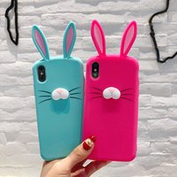 2018 Wholesale Custom Rabbit Silicon Shockproof Mobile Accessories Back Covers Cell Phone Case For Iphone X 10 Case
