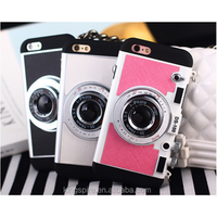 2 in 1 Fashion 3D Creative Stereoscopic Shaped Camera Phone Case For iPhone 6 6Plus Makeup Mirror Holder Cover