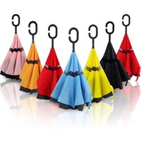 Self Standing Reverse Umbrella C Shaped Handle