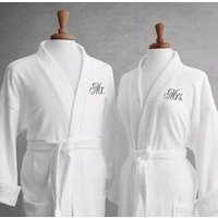 Luxury Cotton Terry Embroidered Bath Robe