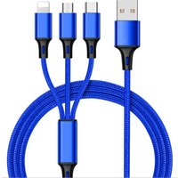 3 in 1 Multi Type C Cable Charger Micro USB Data Fast Charging cable for iPhone Android