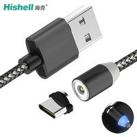 Android usb cable magnetic Nylon Braided Magnetic logo design Charging USB Cable for Android