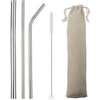 Eco Friendly Stainless Steel Drinking Straw Set Pouch