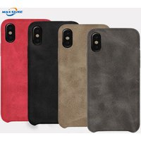 Maxshine Custom Pu Leather Shockproof Phone Back Cover Case For Iphone X Xr Xs Max