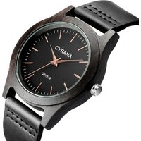 QW Dropshipping Private Label Leather Cork Bamboo Ladies Women Custom Wood Watch