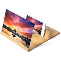MP02 12 Inch Desktop Wood Bracket enlarge 4~6 times 3d mobile phone screen magnifier