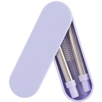 Reusable Food Grade Collapsible Straw Foldable Straw with Case Holder Keychain