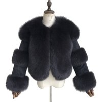 Genuine Fox Fur Jacket Rabbit Fur Coat