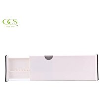 Adjustable Expandable Plastic Drawer Organizer Divider with EVA Foam Ends Best for Kitchen, Dresser, Bedroom, Bathroom & Office