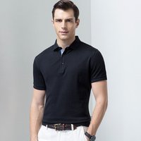Cool Dry Ribbed Collar Short Sleeve Polo Shirt