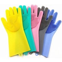 Anti Slip Silicone Dish Washing Glove Scrubber