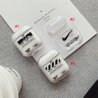 For AirPods Plastic Sneaker Case Street Off AirPod Wireless Earphone Charging Cover Sports Basketball Clear Transparent Hard Pr